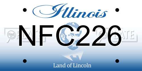 NFC226 Illinois License Plate