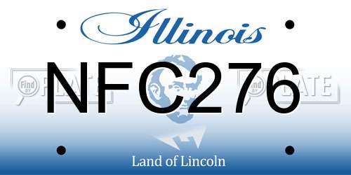 NFC276 Illinois License Plate