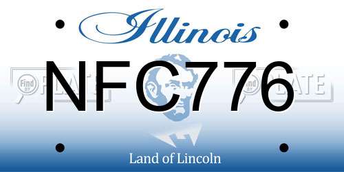 NFC776 Illinois License Plate