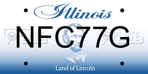 NFC77G Illinois License Plate