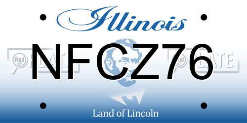 NFCZ76 Illinois License Plate