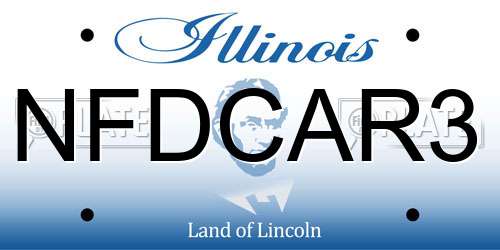 NFDCAR3 Illinois License Plate