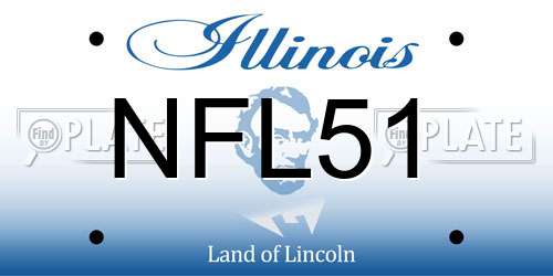 NFL51 Illinois License Plate