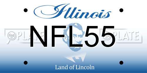 NFL55 Illinois License Plate