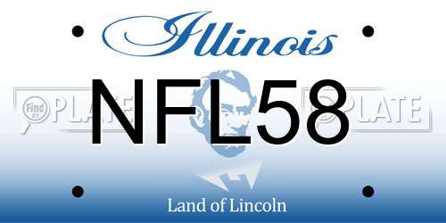 NFL58 Illinois License Plate