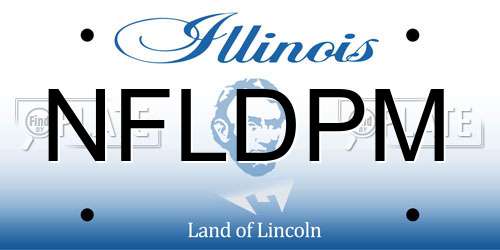 NFLDPM Illinois License Plate