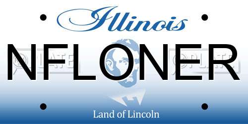 NFLONER Illinois License Plate