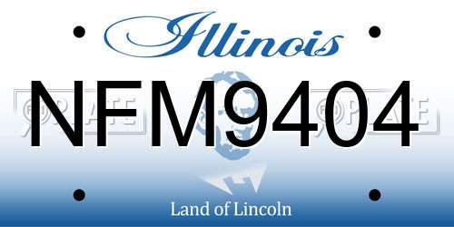 NFM9404 Illinois License Plate