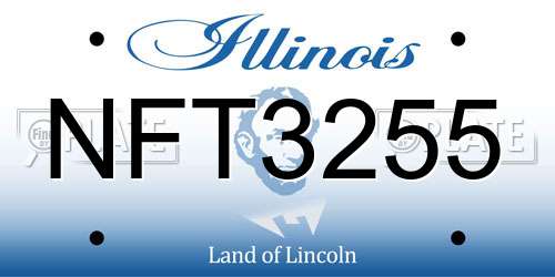 NFT3255 Illinois License Plate