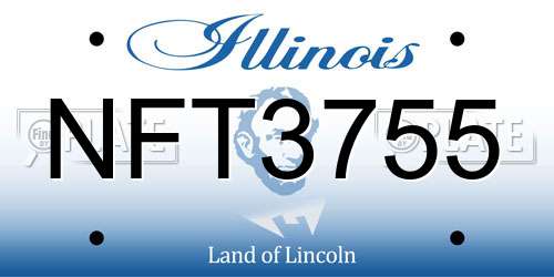 NFT3755 Illinois License Plate