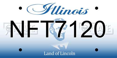 NFT7120 Illinois License Plate