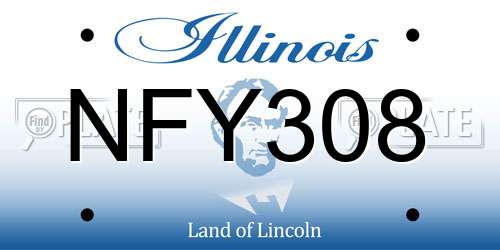 NFY308 Illinois License Plate