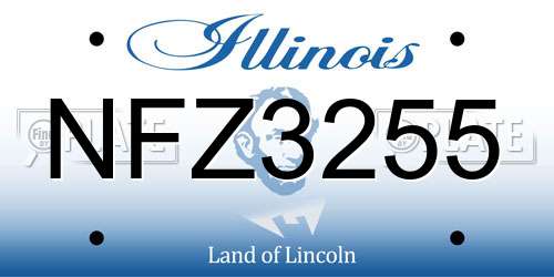 NFZ3255 Illinois License Plate