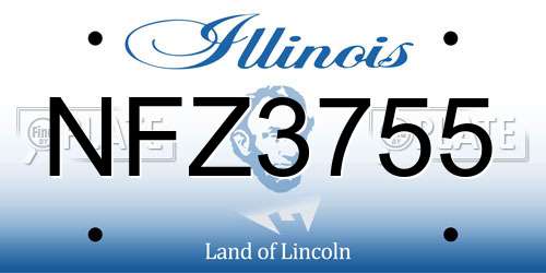 NFZ3755 Illinois License Plate