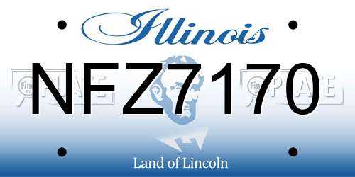 NFZ7170 Illinois License Plate