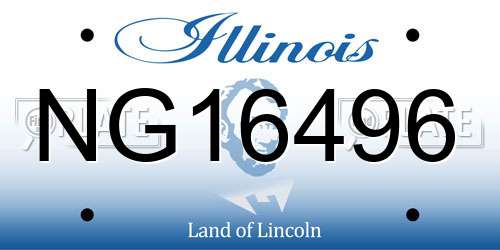 NG16496 Illinois License Plate