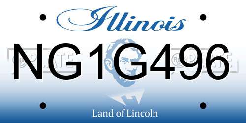 NG1G496 Illinois License Plate