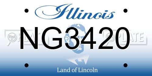 NG3420 Illinois License Plate