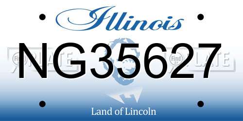 NG35627 Illinois License Plate