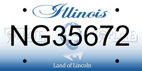 NG35672 Illinois License Plate