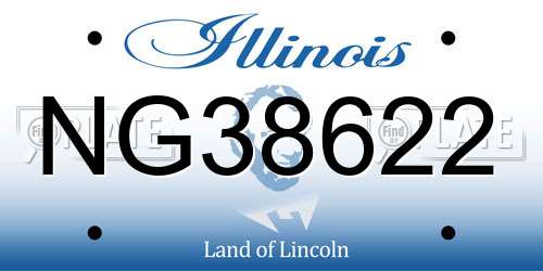 NG38622 Illinois License Plate