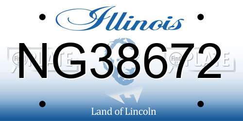 NG38672 Illinois License Plate