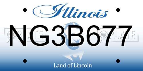 NG3B677 Illinois License Plate