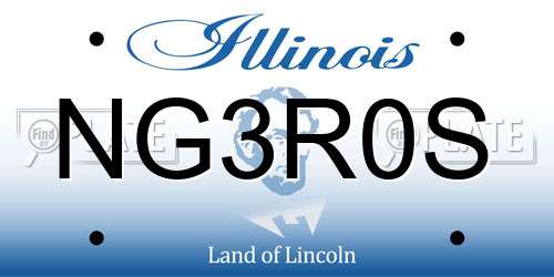 NG3R0S Illinois License Plate