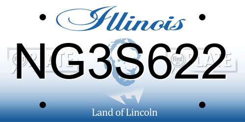 NG3S622 Illinois License Plate