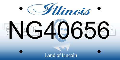 NG40656 Illinois License Plate
