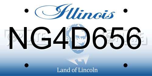 NG4D656 Illinois License Plate