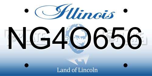 NG4O656 Illinois License Plate
