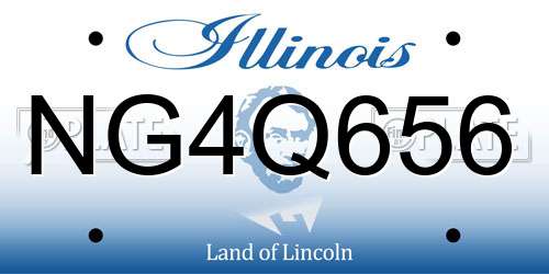 NG4Q656 Illinois License Plate
