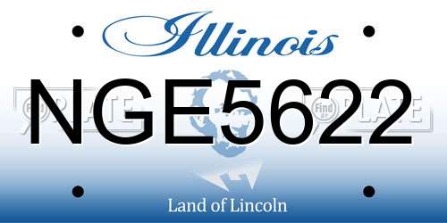 NGE5622 Illinois License Plate
