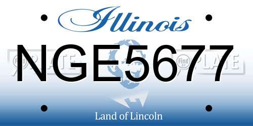 NGE5677 Illinois License Plate
