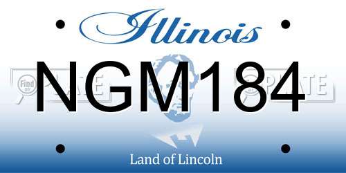 NGM184 Illinois License Plate