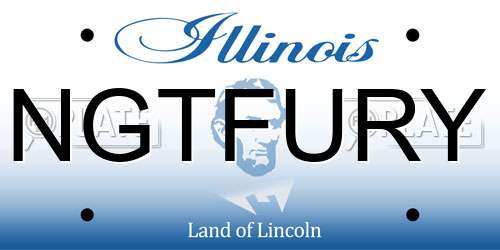 NGTFURY Illinois License Plate