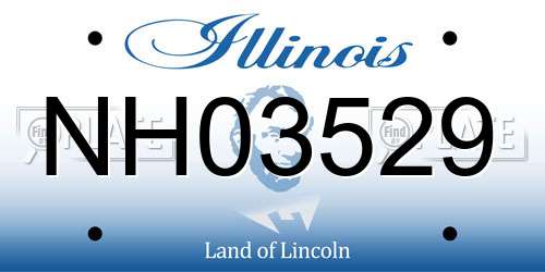 NH03529 Illinois License Plate