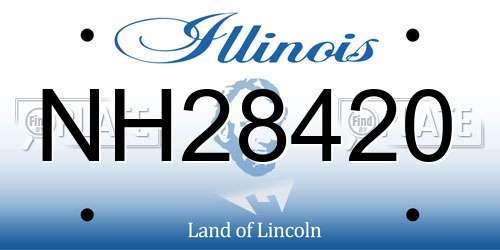 NH28420 Illinois License Plate