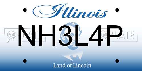 NH3L4P Illinois License Plate