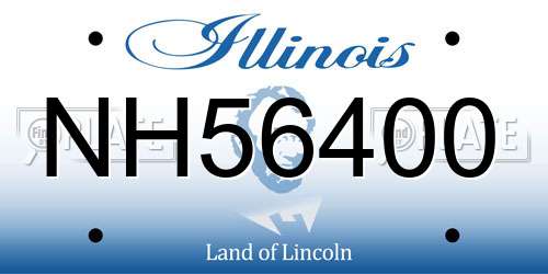 NH56400 Illinois License Plate