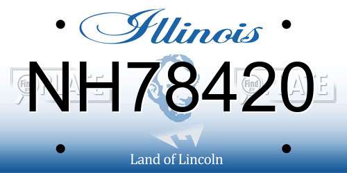 NH78420 Illinois License Plate