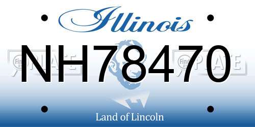 NH78470 Illinois License Plate