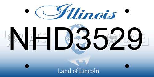 NHD3529 Illinois License Plate
