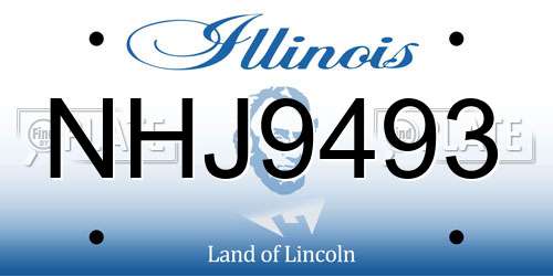 NHJ9493 Illinois License Plate
