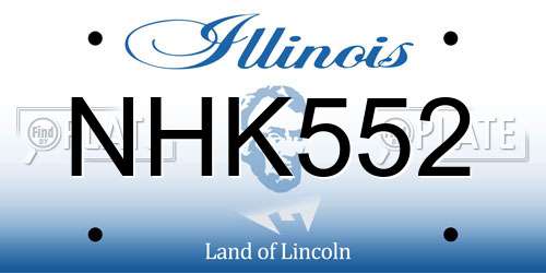 NHK552 Illinois License Plate