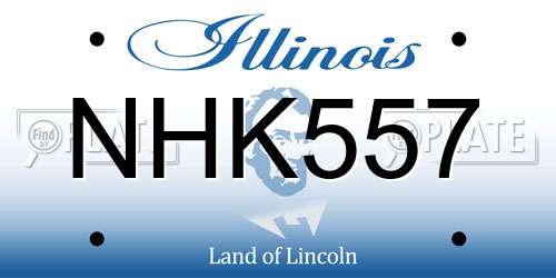 NHK557 Illinois License Plate