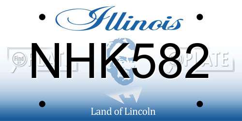 NHK582 Illinois License Plate