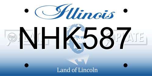 NHK587 Illinois License Plate