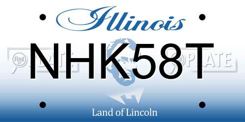 NHK58T Illinois License Plate